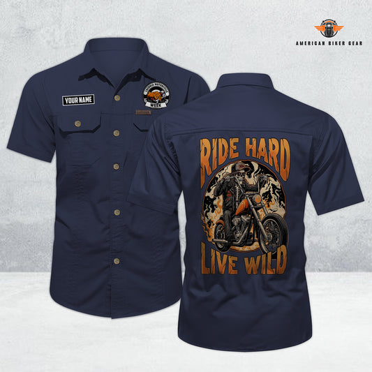 Laconia Biker Personalized Men’s Short Sleeve Cargo Shirt TG14