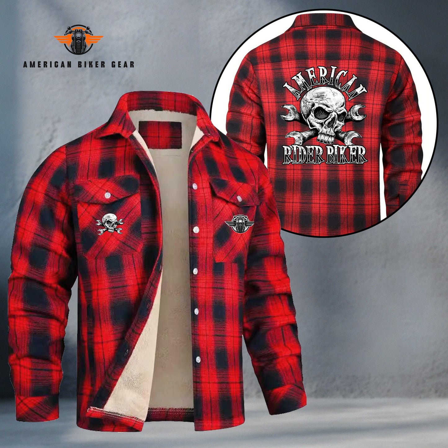 American Rider Biker Fleece Flannel TG07