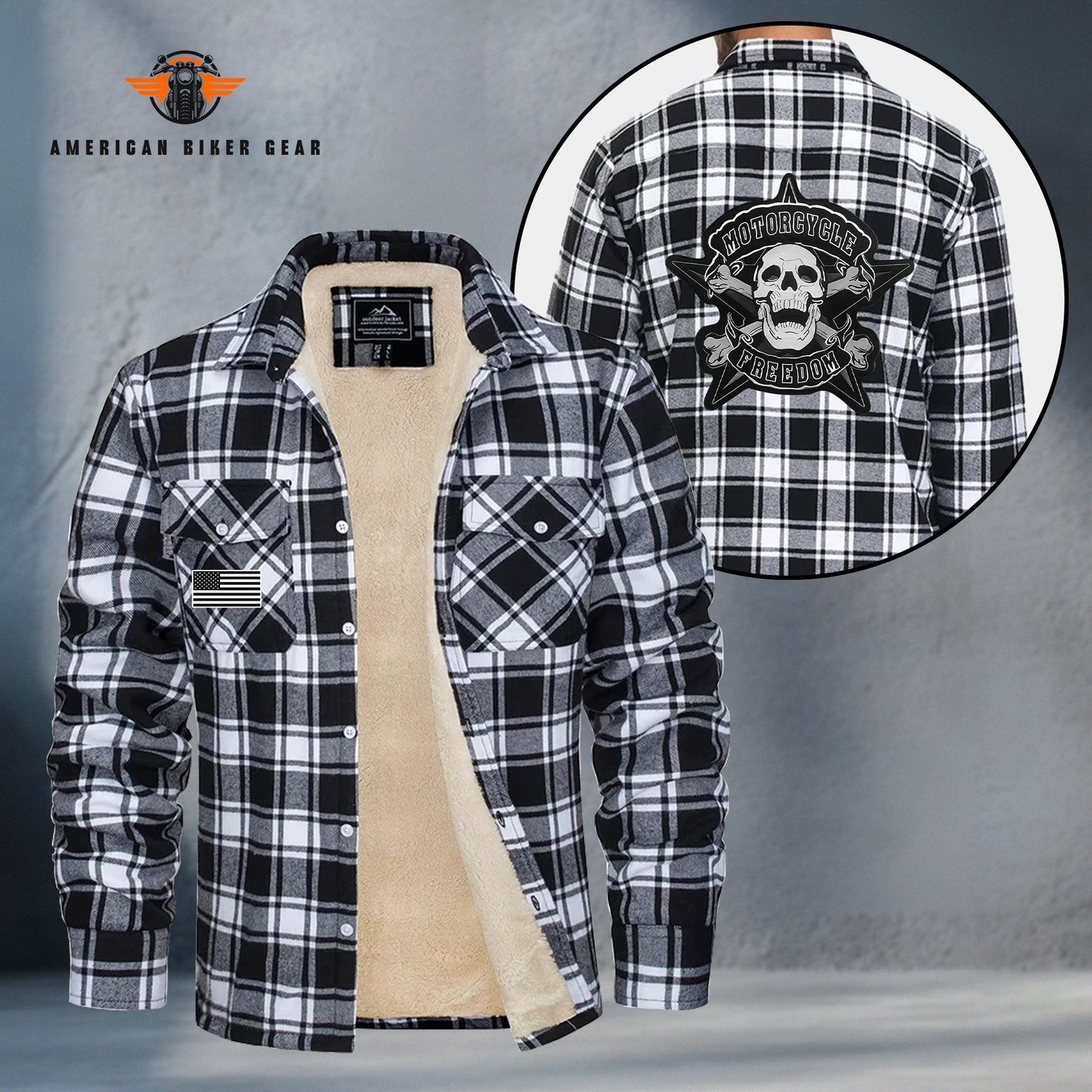 Motorcycle Freedom Fleece Flannel TG08