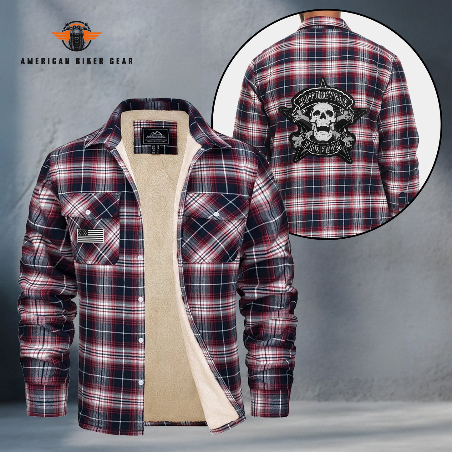 Motorcycle Freedom Fleece Flannel TG08