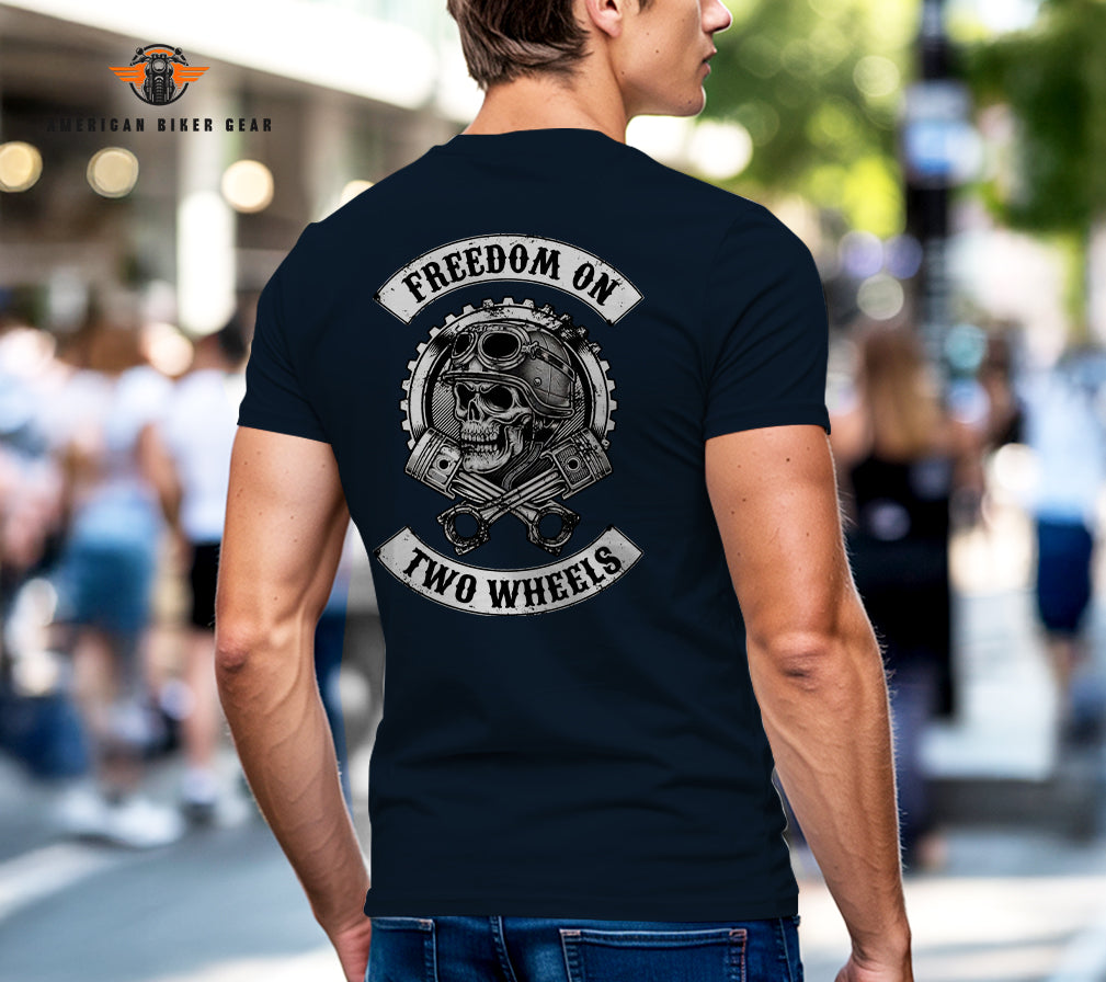 Freedom On Two Wheels Henley Shirt