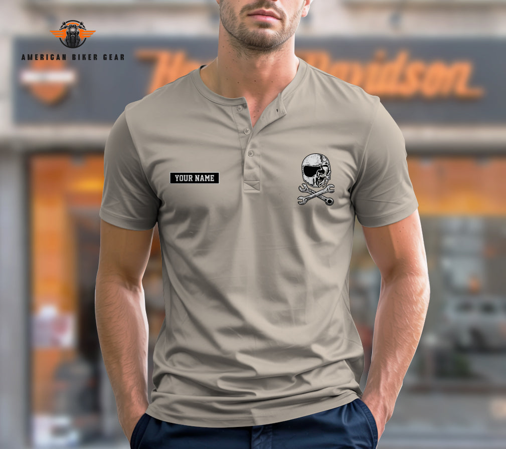 Ride Fast Live Free Henley Shirt