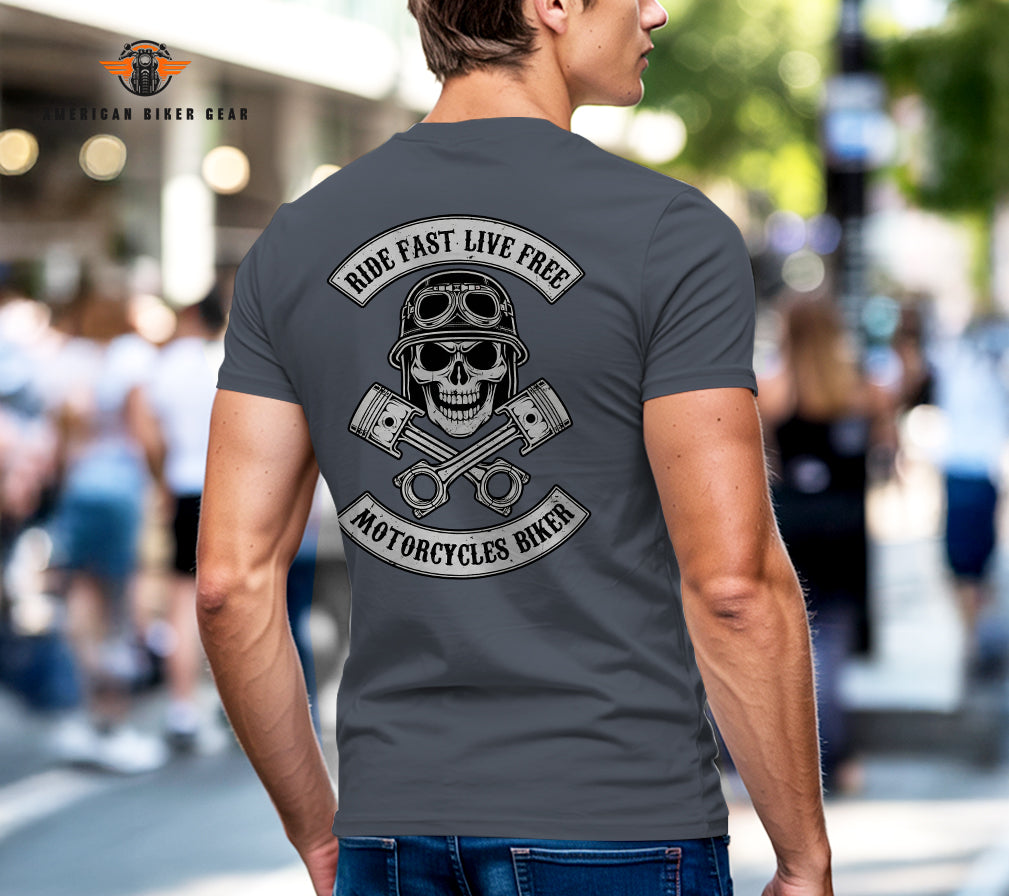 Ride Fast Live Free Henley Shirt