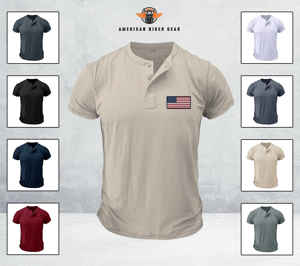 USA 250th Anniversary Personalized Henley Shirt TG13