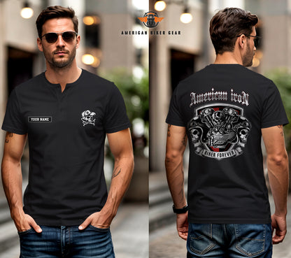 Biker Personalized Henley Shirt TG17