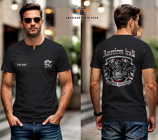 Biker Personalized Henley Shirt TG17