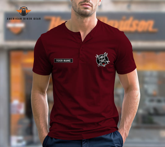 Biker Personalized Henley Shirt TG18