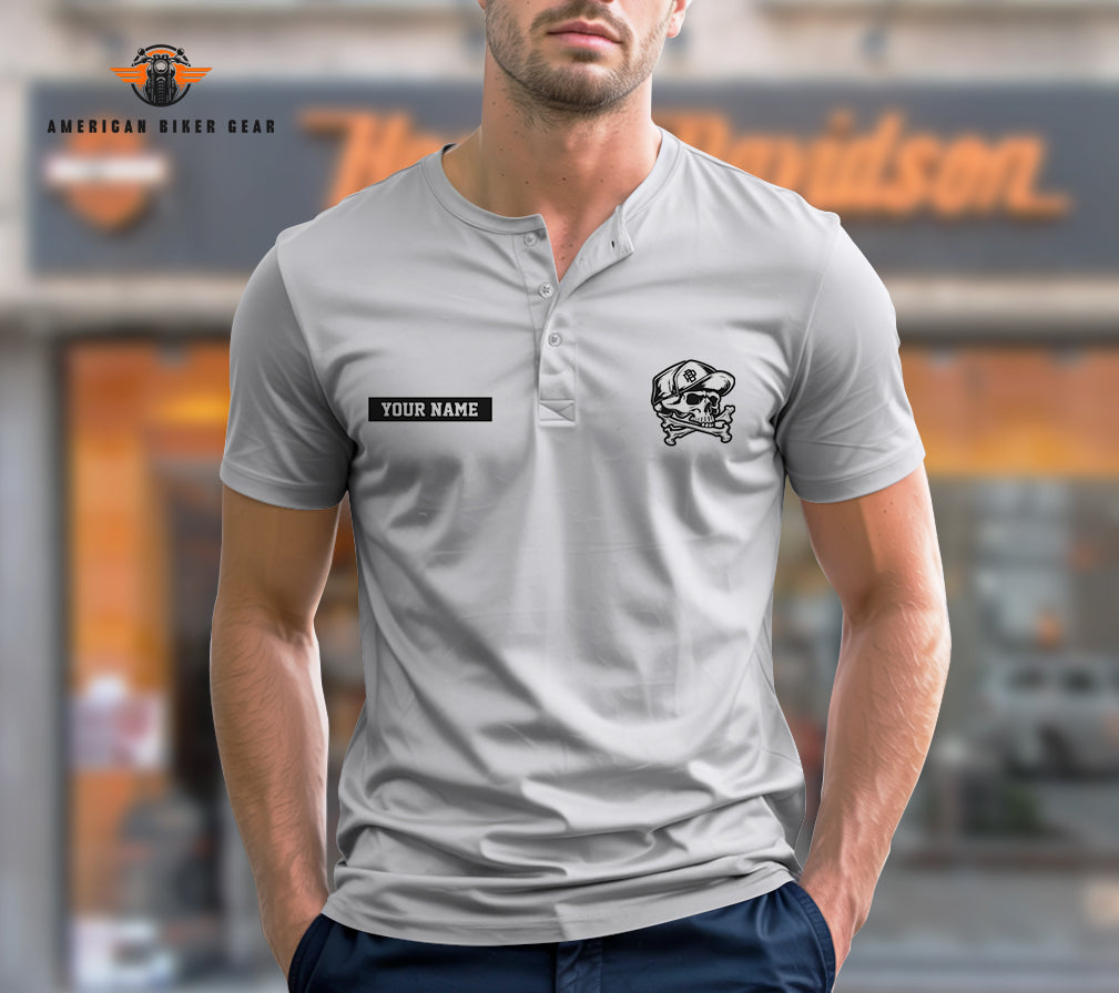 Biker Personalized Henley Shirt TG19