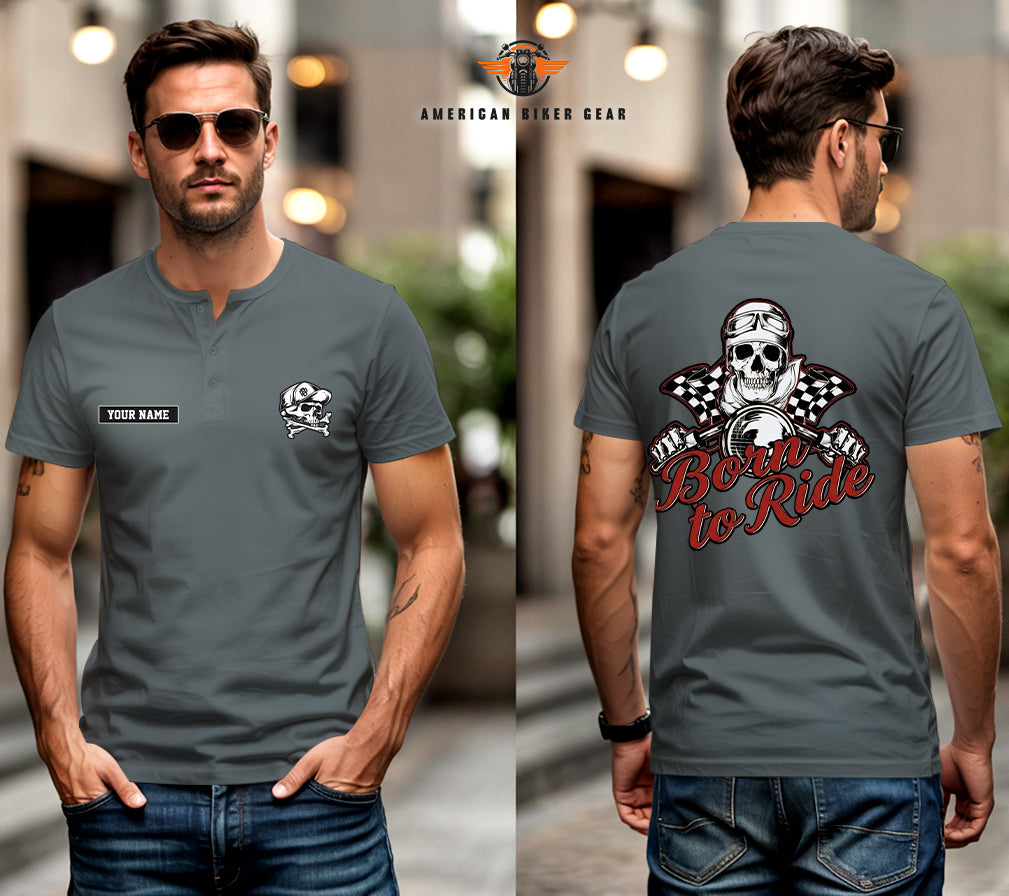 Biker Personalized Henley Shirt TG19