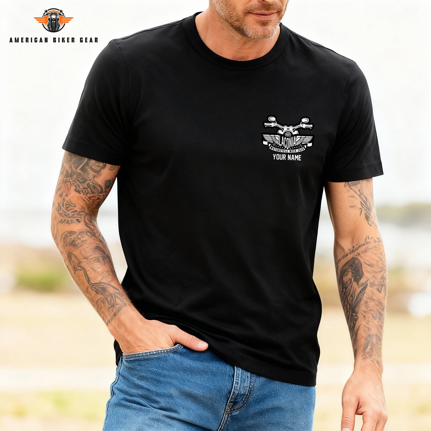 Laconia Biker Personalized T-shirt TG05