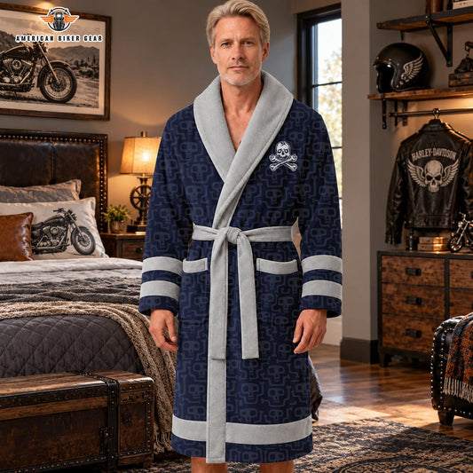 Skull & Crossbones Monogram Bathrobes TG11
