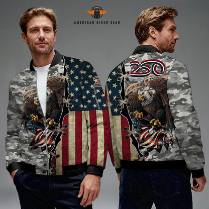 Biker USA 250th Anniversary Personalized Classic Bomber Jacket TG04