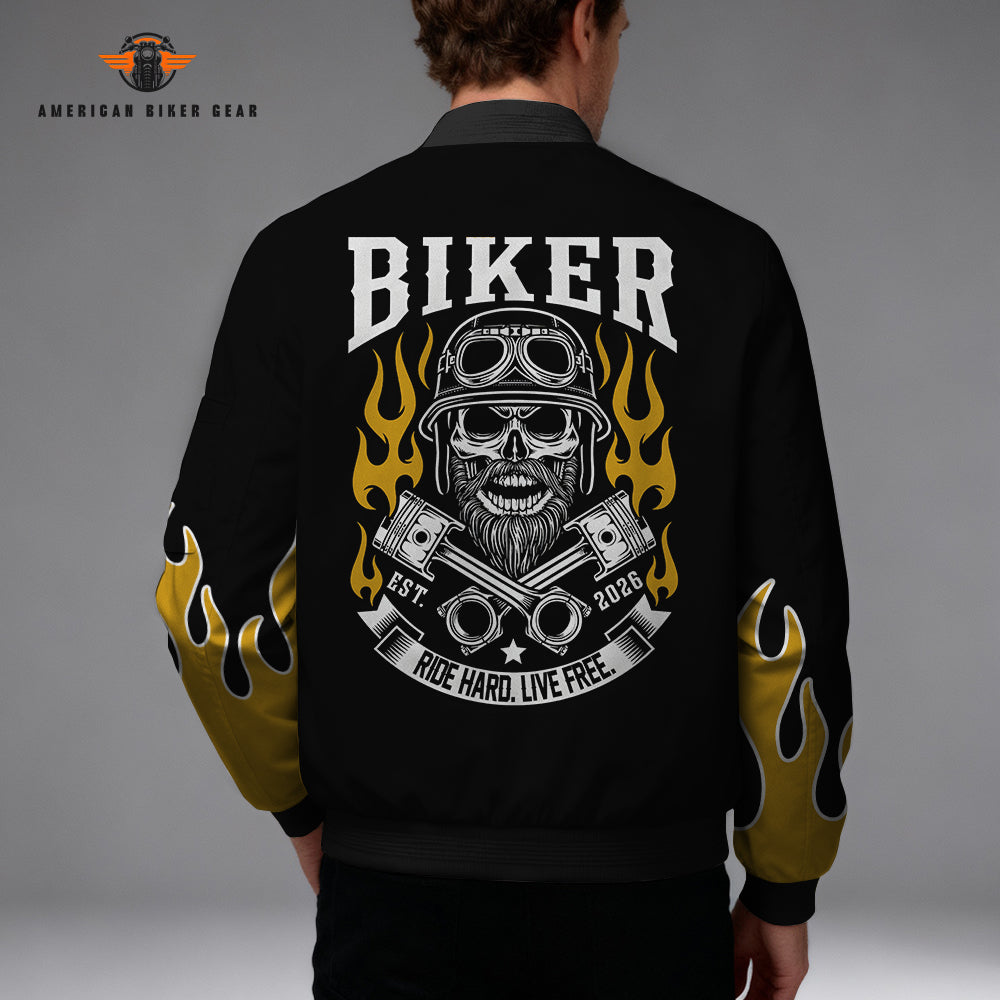 Biker Personalized Classic Bomber Jacket TG08