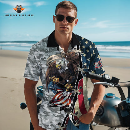 Biker USA 250th Anniversary Personalized Button Shirt GT11