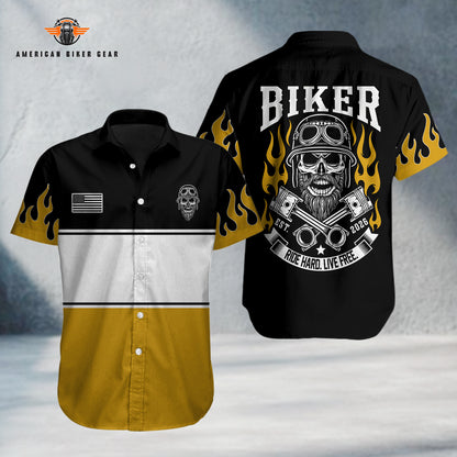 Biker Personalized Button Shirt GT12