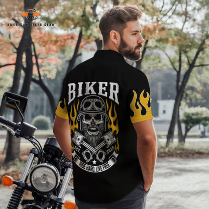 Biker Personalized Button Shirt GT12