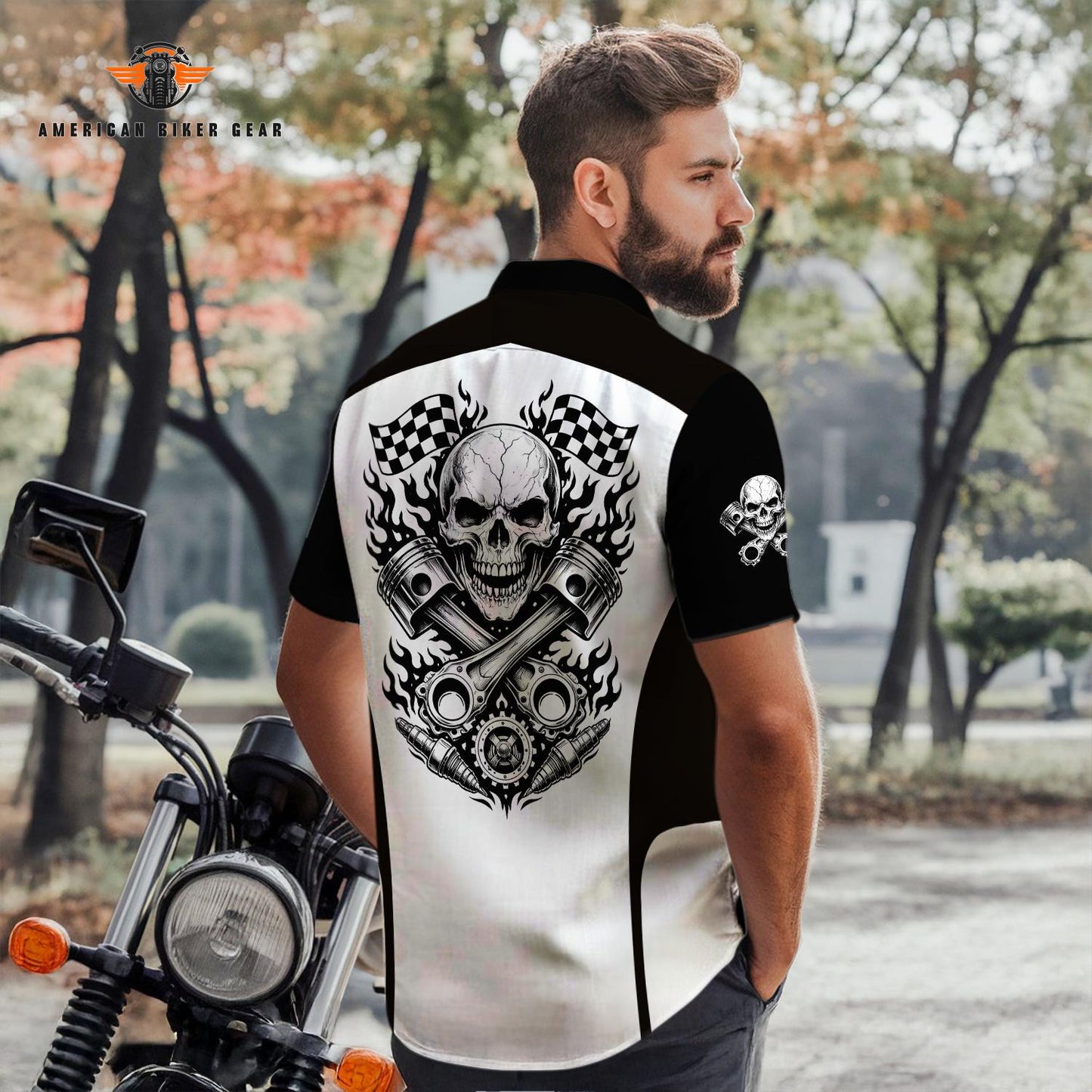 Biker Personalized Button Shirt TG24