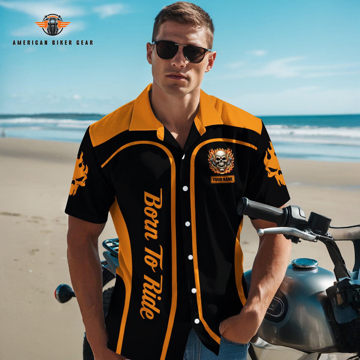 Ride To Live Live To Ride Personalized Button Shirt TG02
