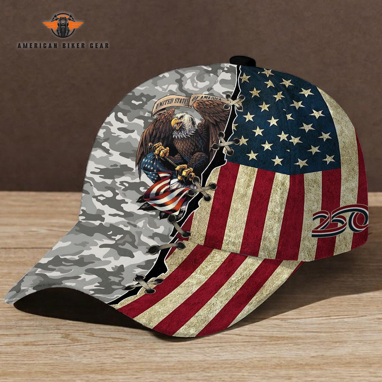 Biker USA 250th Anniversary Personalized Classic Cap TG07