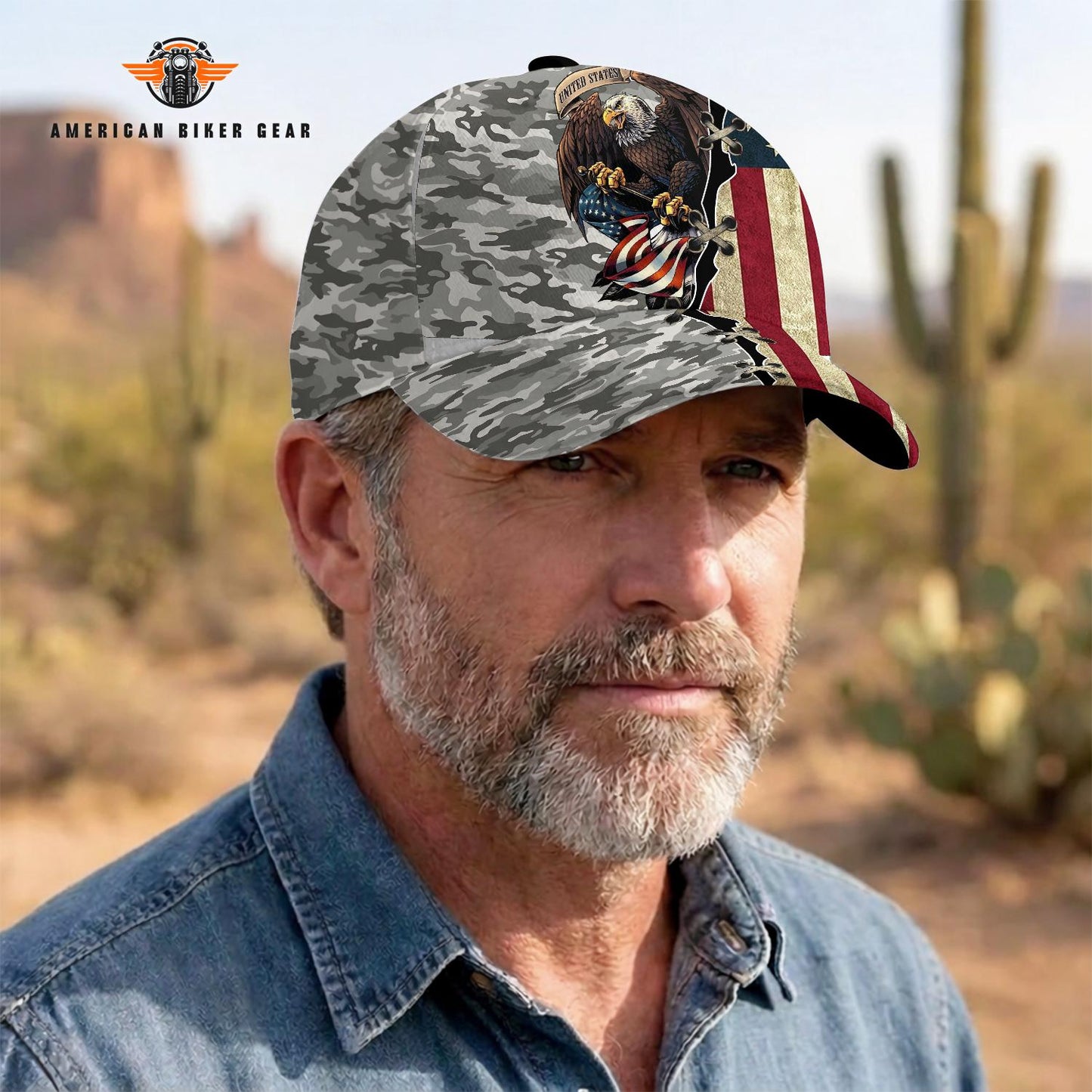 Biker USA 250th Anniversary Personalized Classic Cap TG07