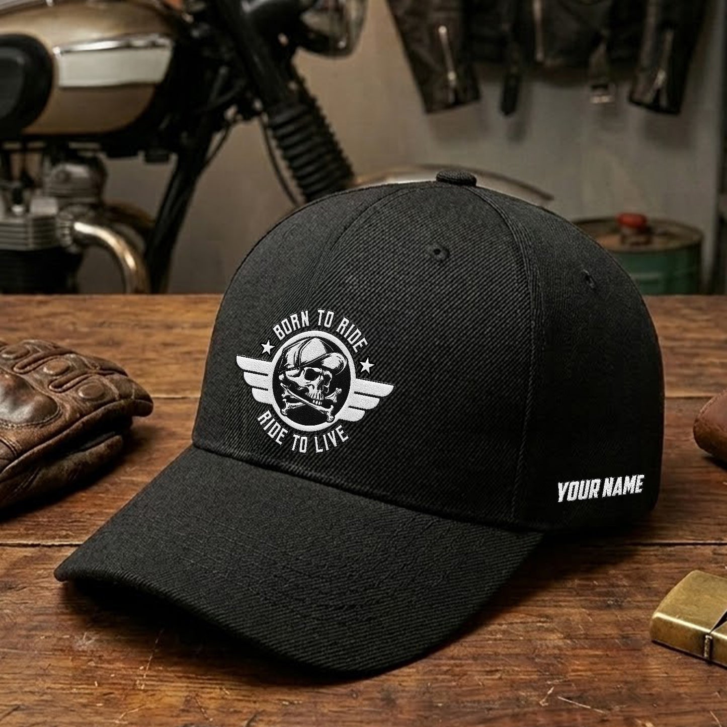 Biker Personalized Embroidery Cap TG07