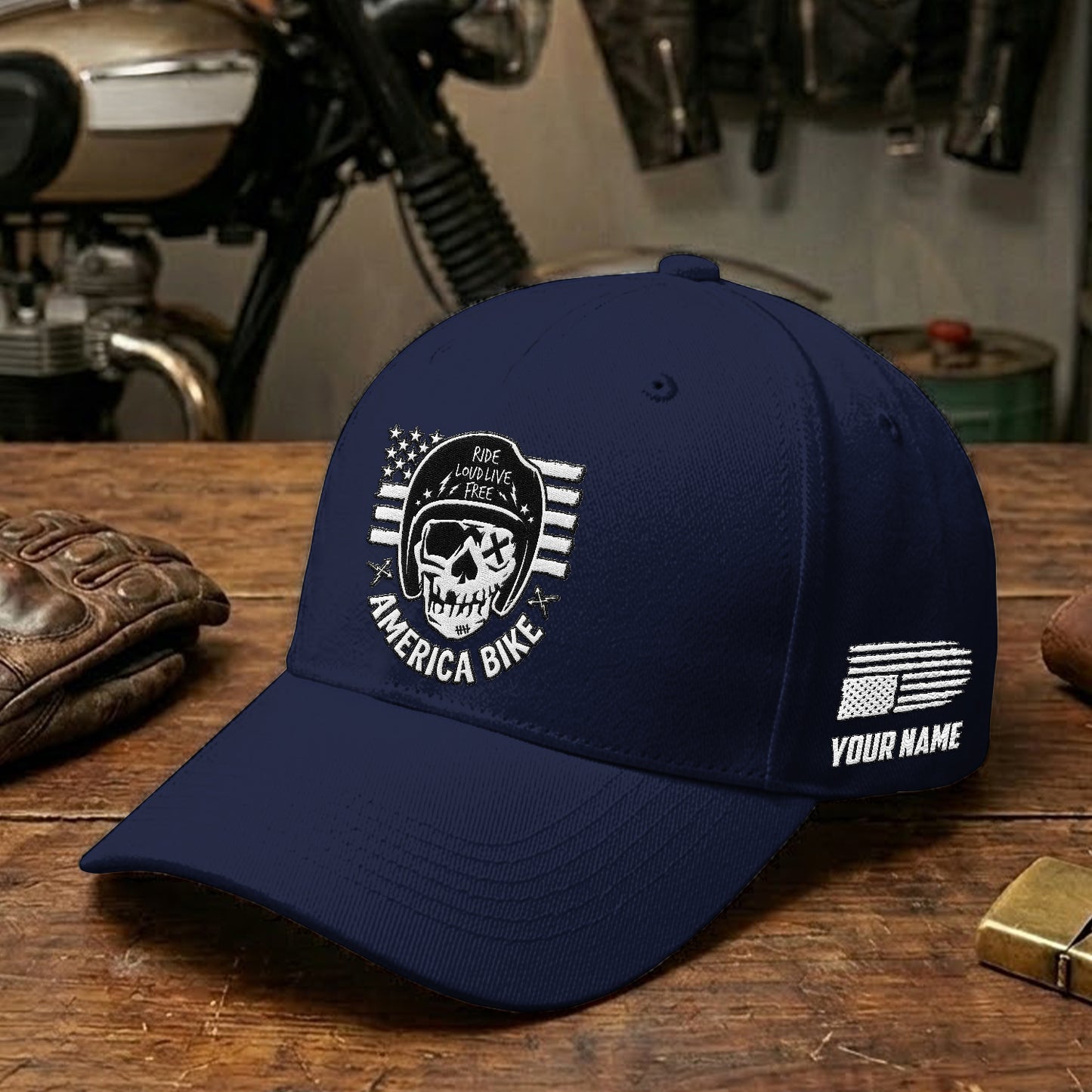 Biker Personalized Embroidery Cap TG08