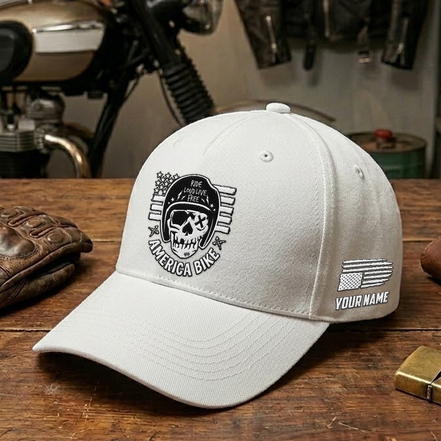 Biker Personalized Embroidery Cap TG08