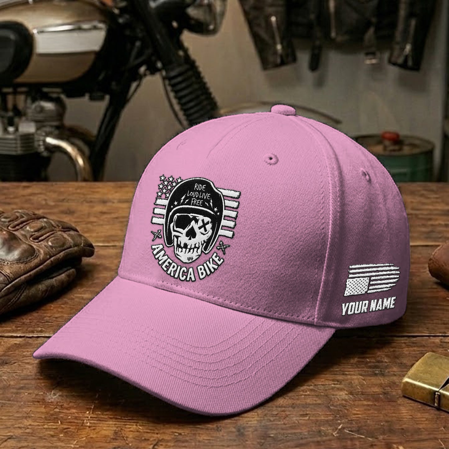 Biker Personalized Embroidery Cap TG08