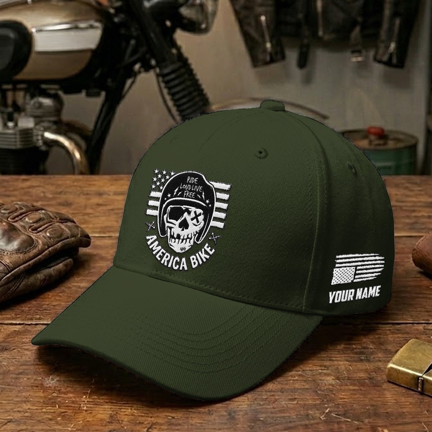 Biker Personalized Embroidery Cap TG08