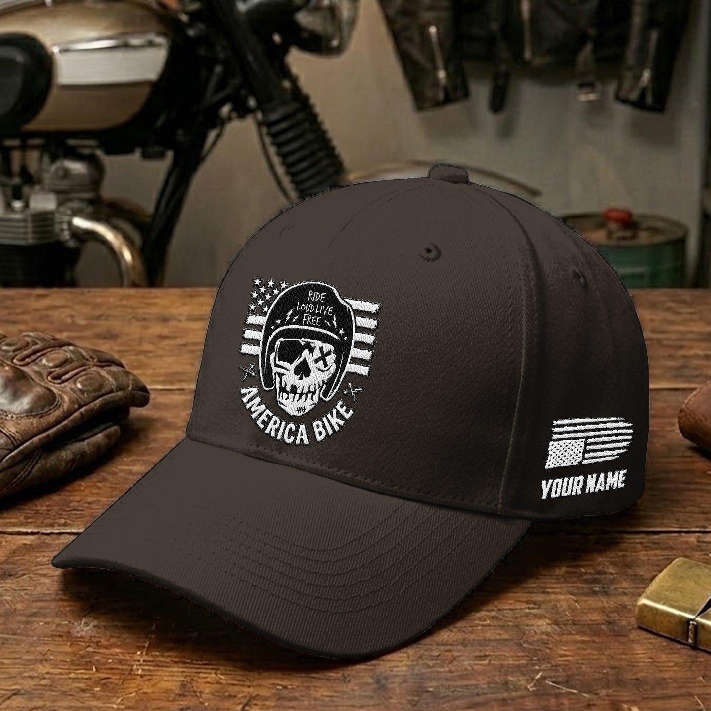 Biker Personalized Embroidery Cap TG08