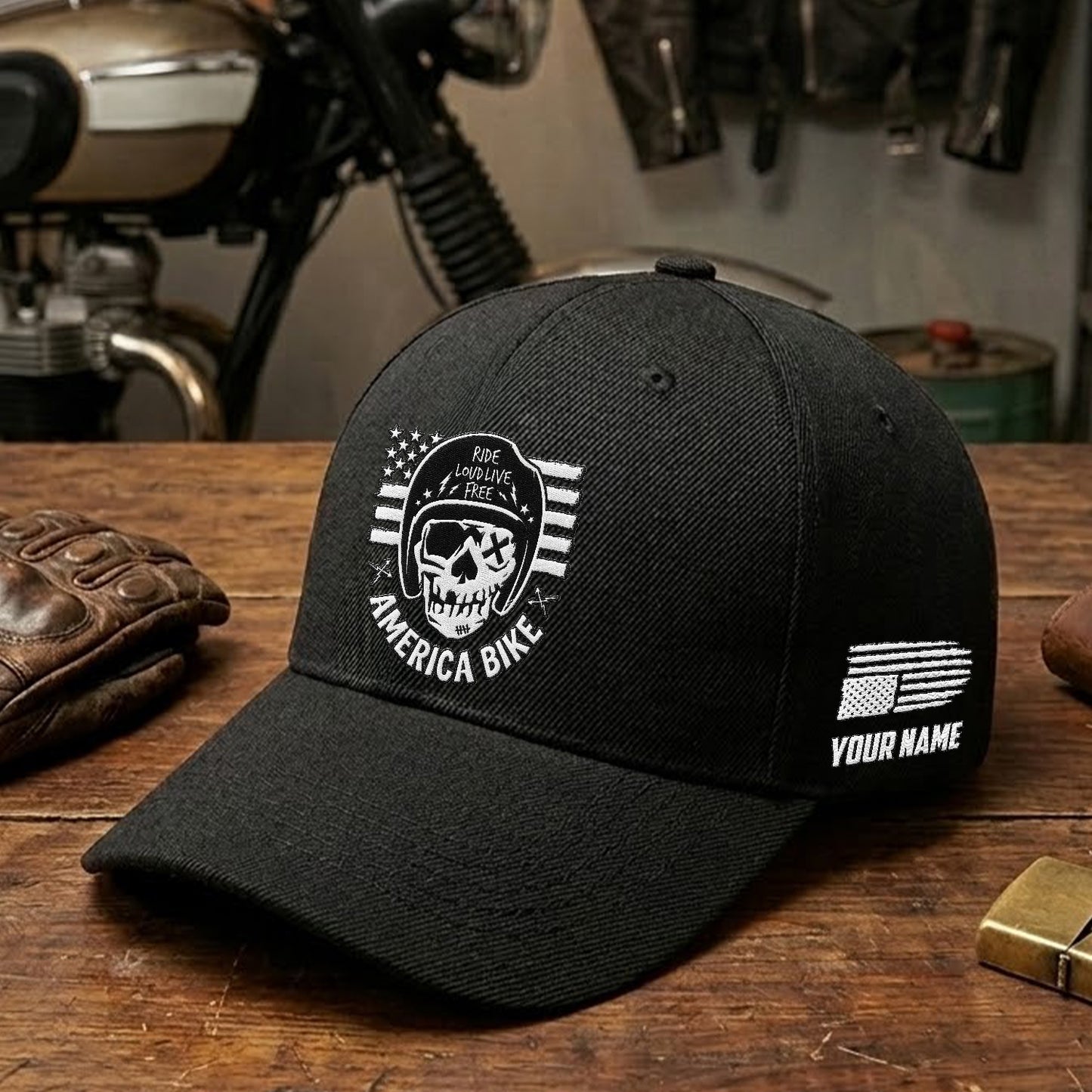 Biker Personalized Embroidery Cap TG08
