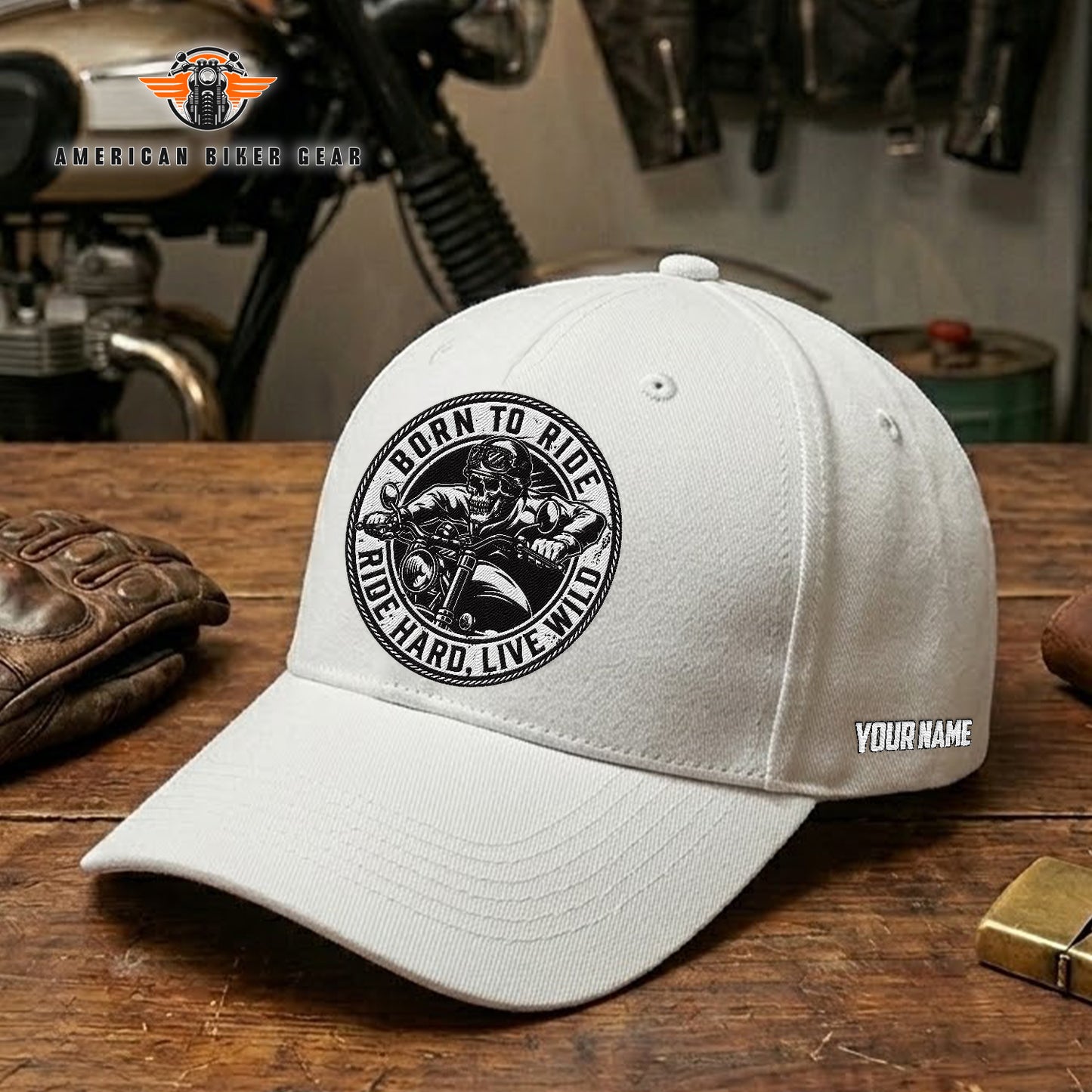 Biker Personalized Embroidery Cap TG15
