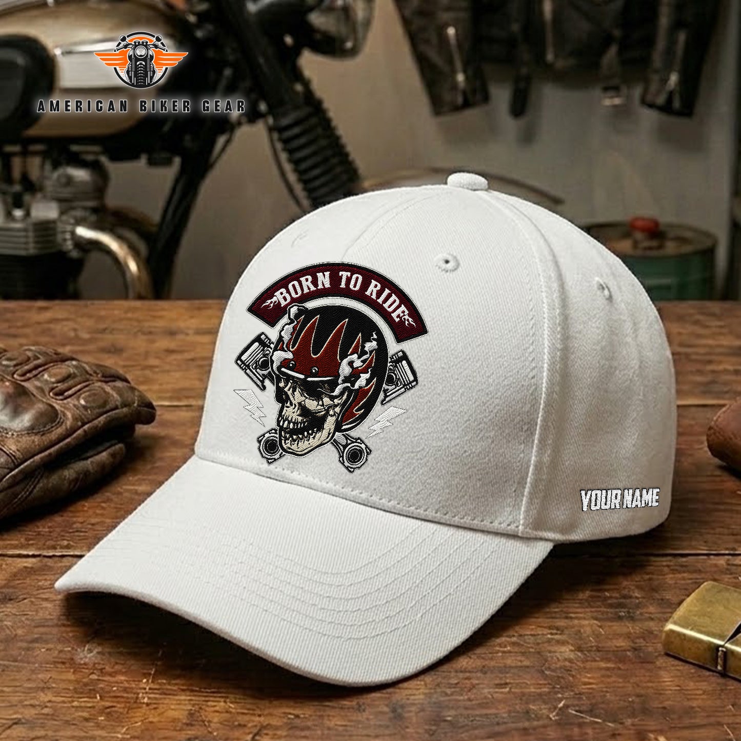 Biker Personalized Embroidery Cap TG16