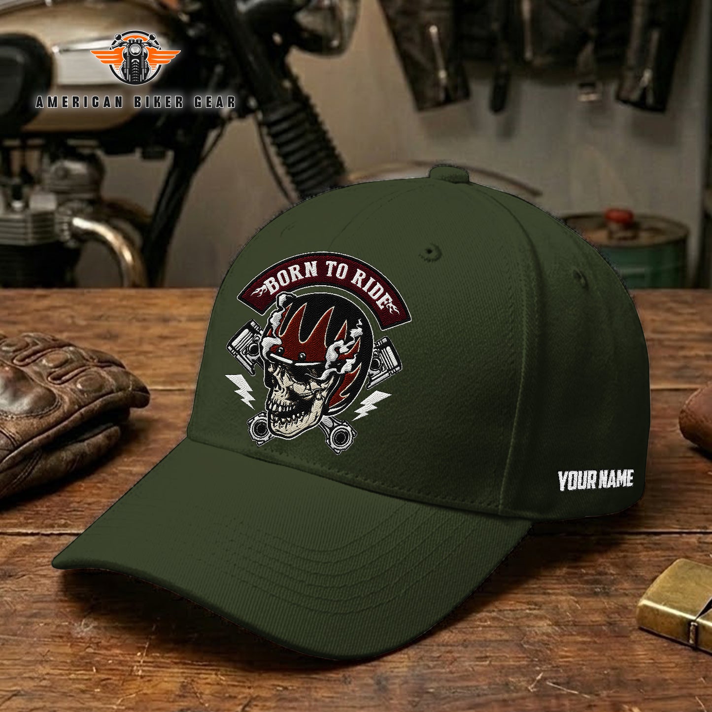 Biker Personalized Embroidery Cap TG16