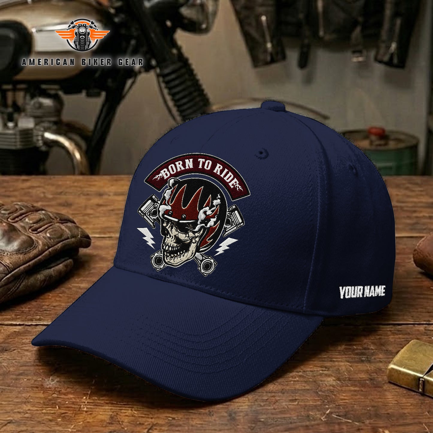 Biker Personalized Embroidery Cap TG16