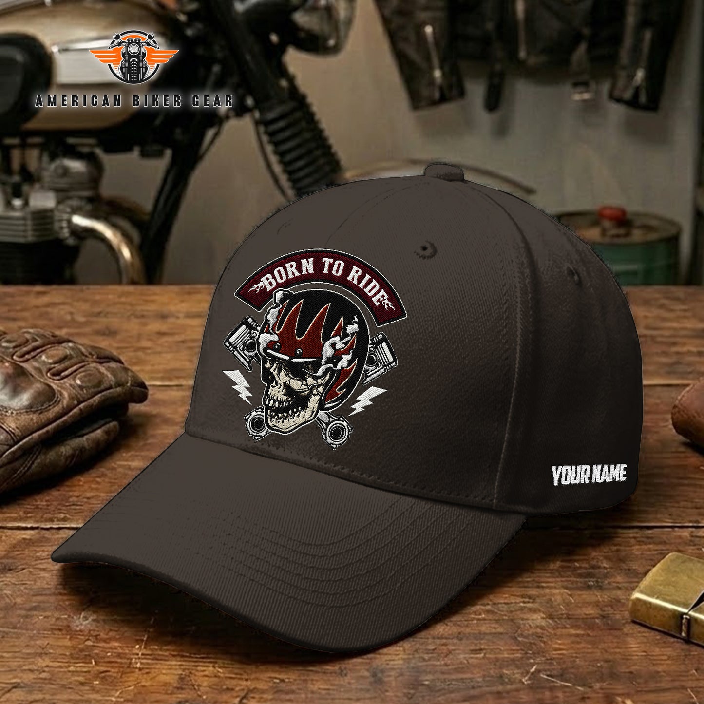 Biker Personalized Embroidery Cap TG16
