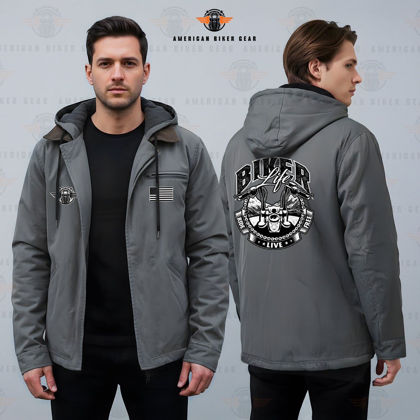 Biker Life Padded Hooded Winter Jacket TG04