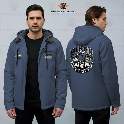 Biker Life Padded Hooded Winter Jacket TG04