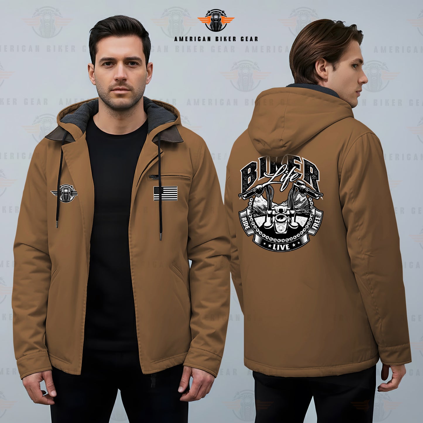 Biker Life Padded Hooded Winter Jacket TG04