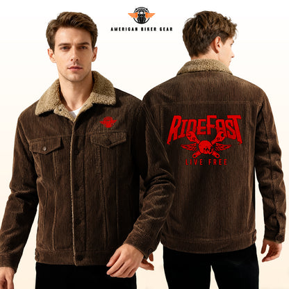 Ride Fast Live Free Racing Cargo Fleece Jacket TN05