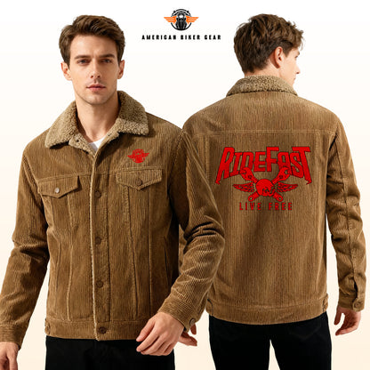 Ride Fast Live Free Racing Cargo Fleece Jacket TN05