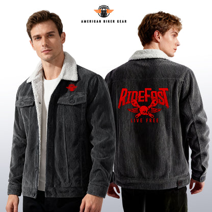 Ride Fast Live Free Racing Cargo Fleece Jacket TN05