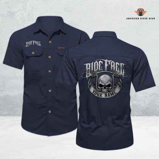 Biker Personalized Short Sleeve Cargo Shirt TN09