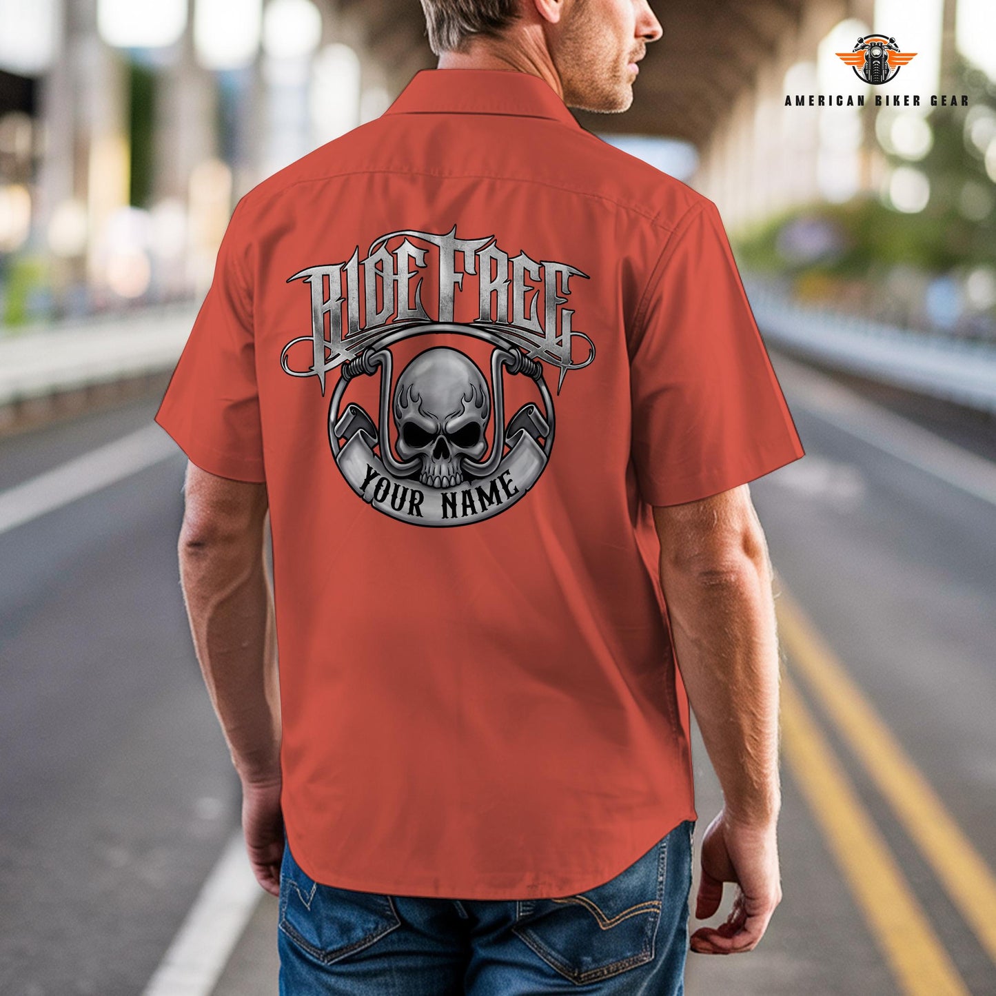 Biker Personalized Short Sleeve Cargo Shirt TN09
