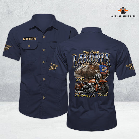 Laconia Biker Personalized Men’s Short Sleeve Cargo Shirt TN13