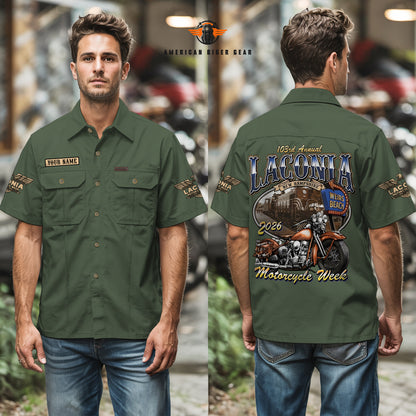Laconia Biker Personalized Men’s Short Sleeve Cargo Shirt TN13