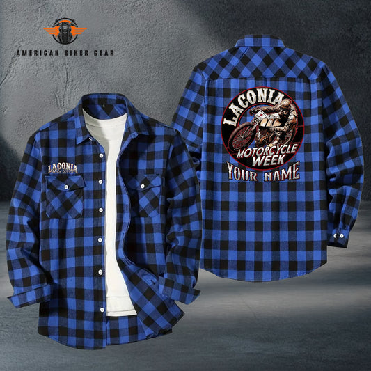 2026 Laconia Biker Personalized Casual Flannel Long Sleeve Shirt TN13