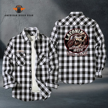 2026 Laconia Biker Personalized Casual Flannel Long Sleeve Shirt TN13
