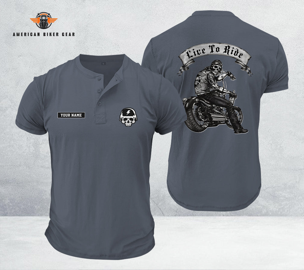 Live To Ride Henley Shirt
