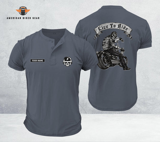 Live To Ride Henley Shirt